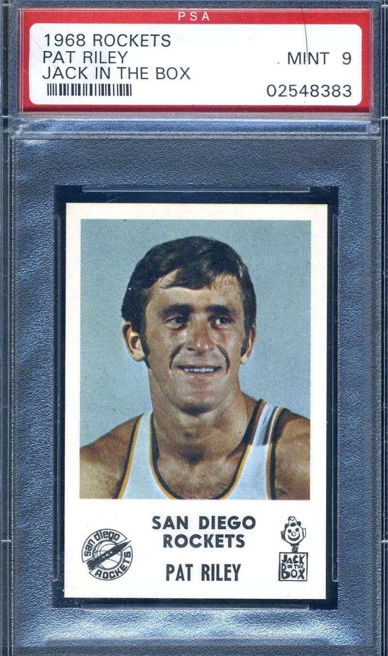 Pat Riley Psa Mint 9 1968 Jack In The Box Rookie