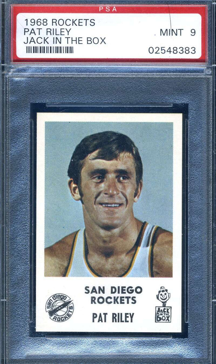 Pat Riley Psa Mint 9 1968 Jack In The Box Rookie