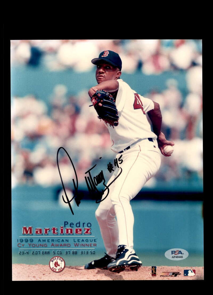 Pedro Martinez PSA DNA Signed 8x10 Photo Autograph Red Sox