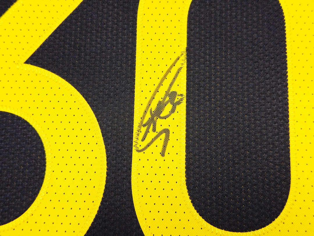Golden State Warriors Stephen Curry Black Nike Signed Auth Jersey Beckett BAS