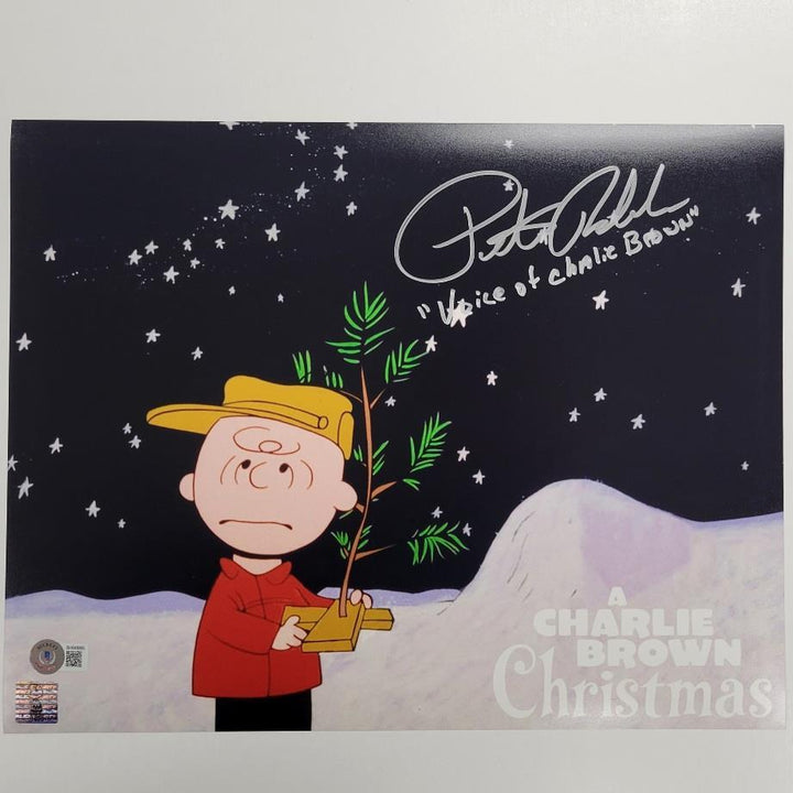 Peter Robbins signed Christmas 11x14 photo "Voice of Charlie Brown" ~ BAS Holo