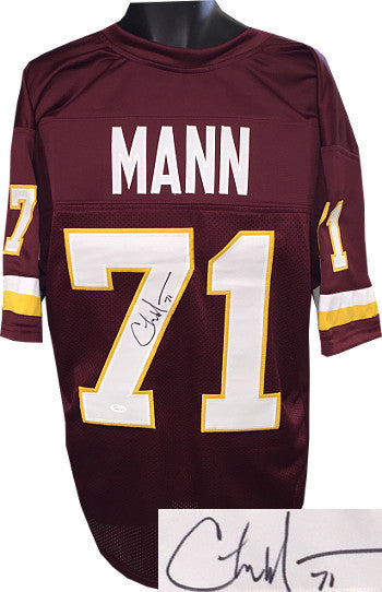 Charles Mann signed Maroon TB Stitched Pro Football Jersey #71 XL- JSA Witnessed