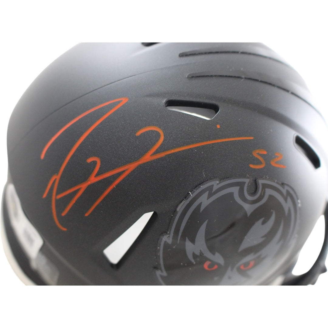 Ray Lewis Signed Baltimore Ravens 2026 ALT #2 Mini Helmet Beckett WIT 57543