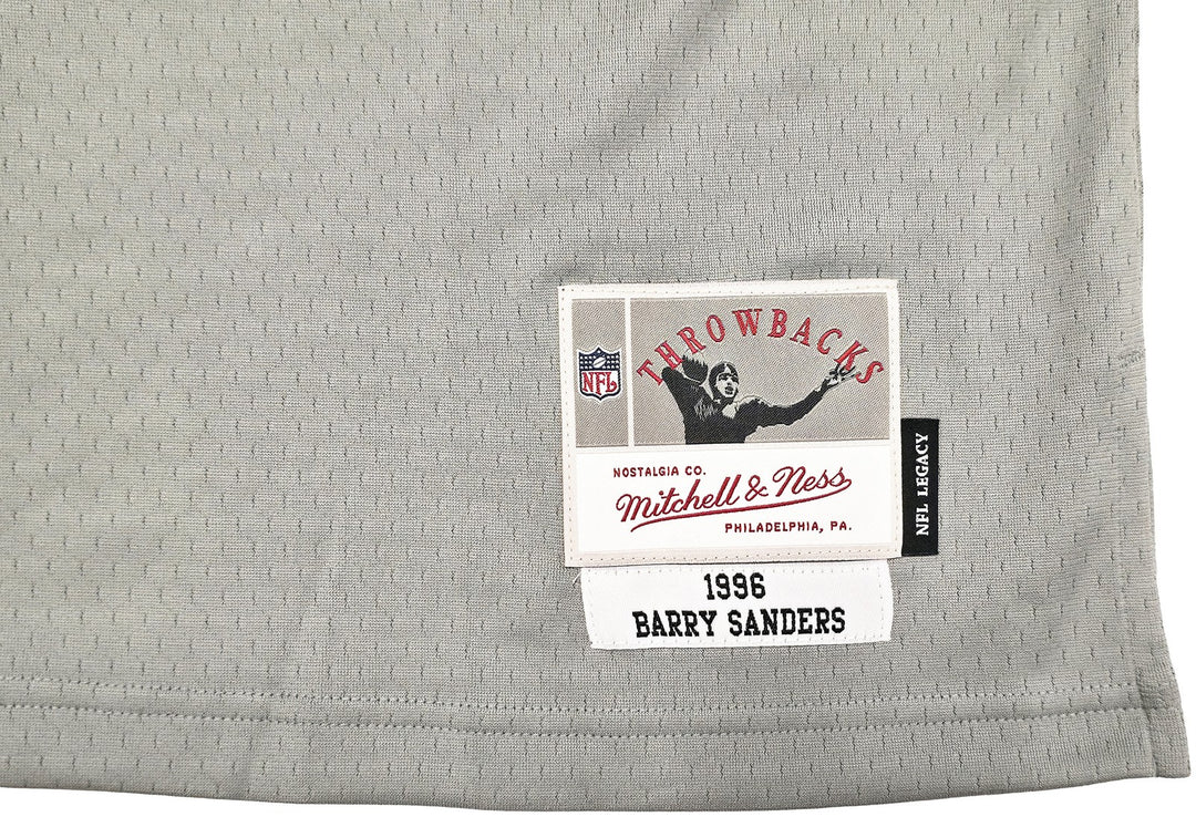 Lions Barry Sanders Auto Split M&N 1996 NFL Legacy Throwback Jersey 48 Beckett
