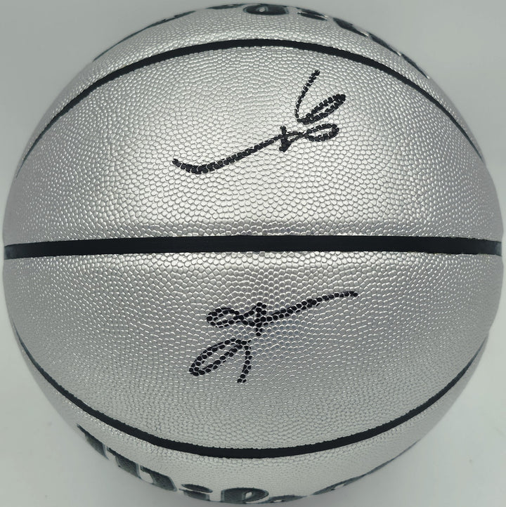 Allen Iverson Auto Platinum Edition Composite Leather Basketball 76ers Beckett