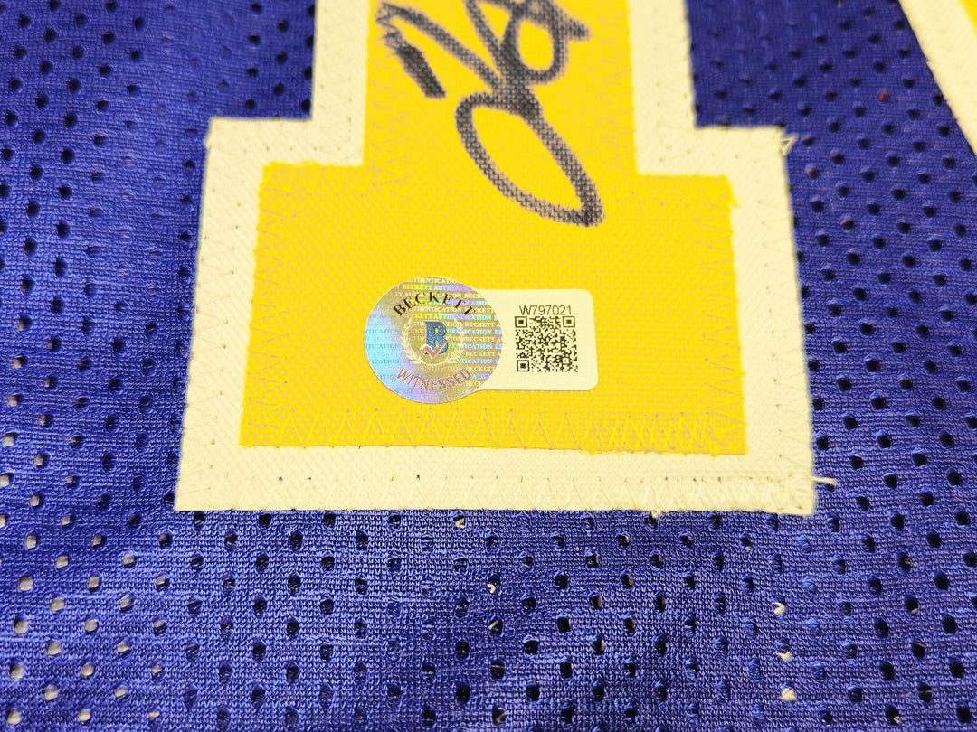 Golden State Warriors Tim Hardaway Autographed Signed Blue Jersey Beckett Wit