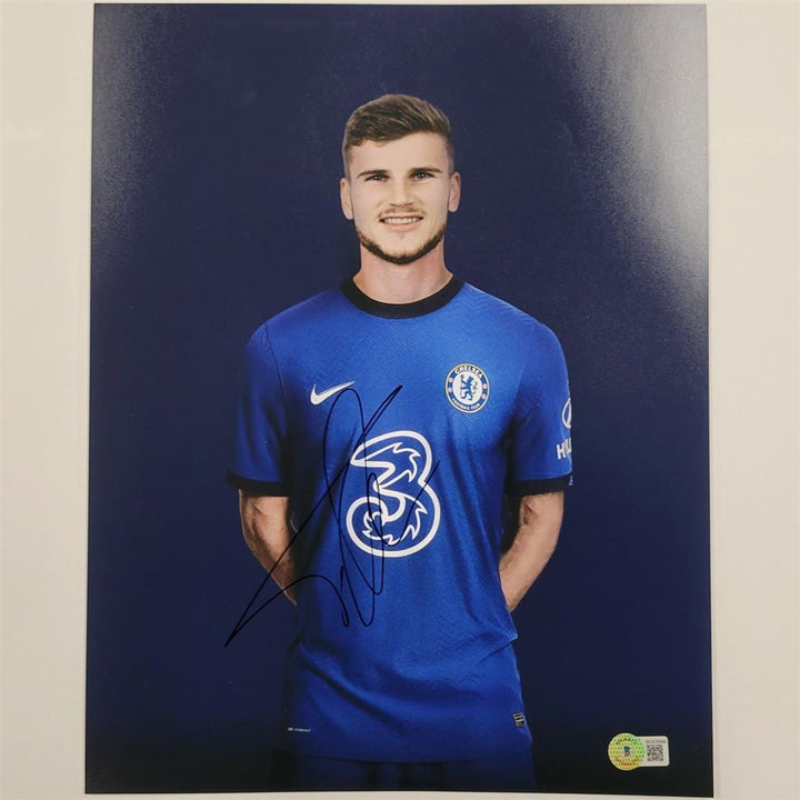 Timo Werner signed Chelsea 11x14 photo #6 Germany autograph (A) Beckett BAS Holo