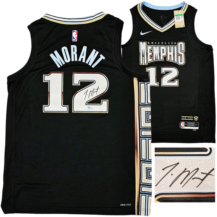 Grizzlies Ja Morant Auto Black Nike City Edition Swingman Jersey Size 52 Beckett