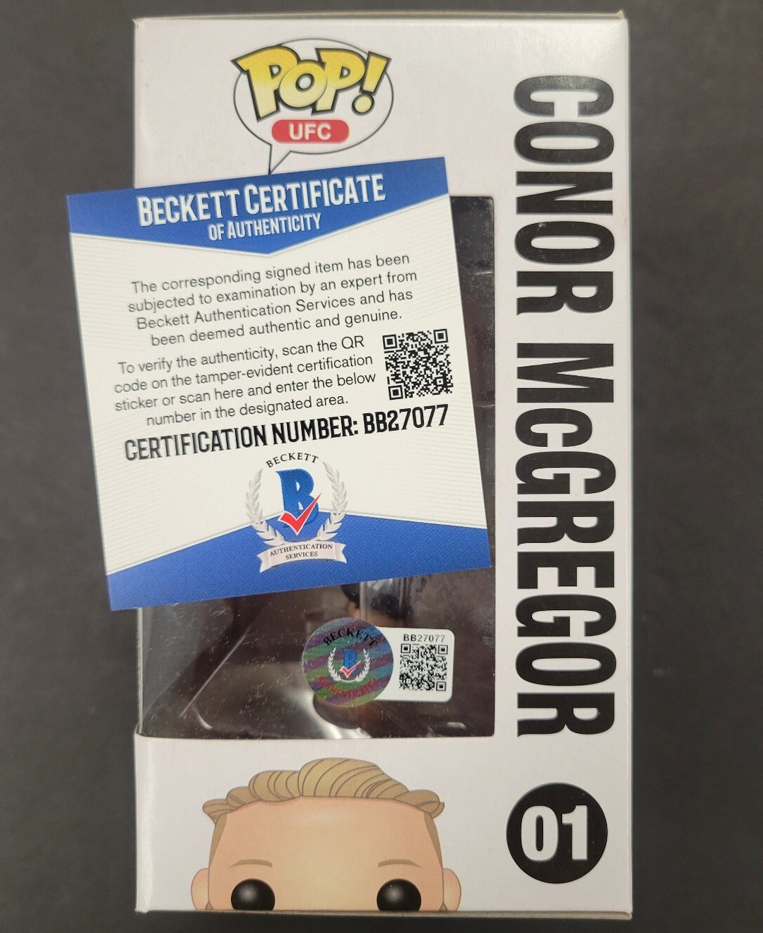 Conor McGregor autograph signed Funko Pop UFC MMA vinyl figure B Beckett BAS COA