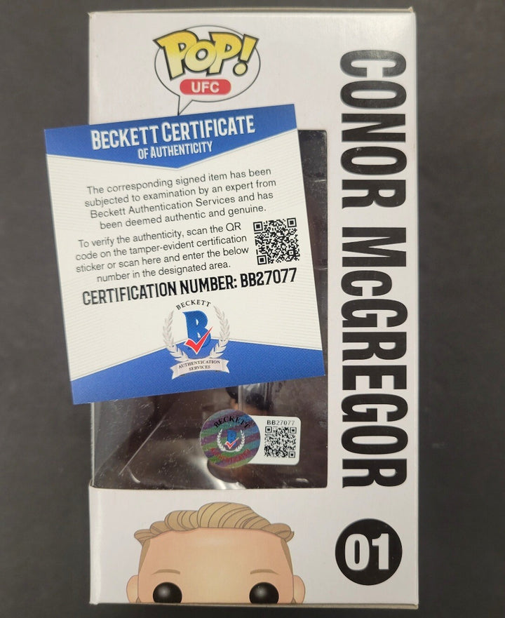 Conor McGregor autograph signed Funko Pop UFC MMA vinyl figure B Beckett BAS COA