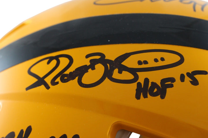 Pittsburgh Steelers Autographed HOF Pro Helmet Franco Bradshaw +12 Beckett 54604