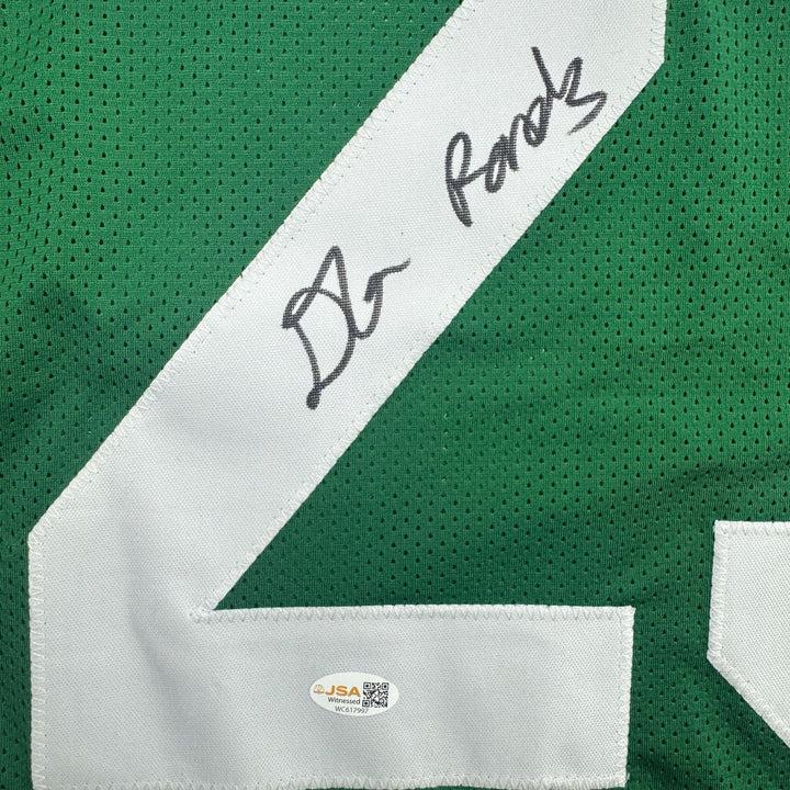 Autographed/Signed D'Angelo Ponds New York Green Football Jersey JSA COA