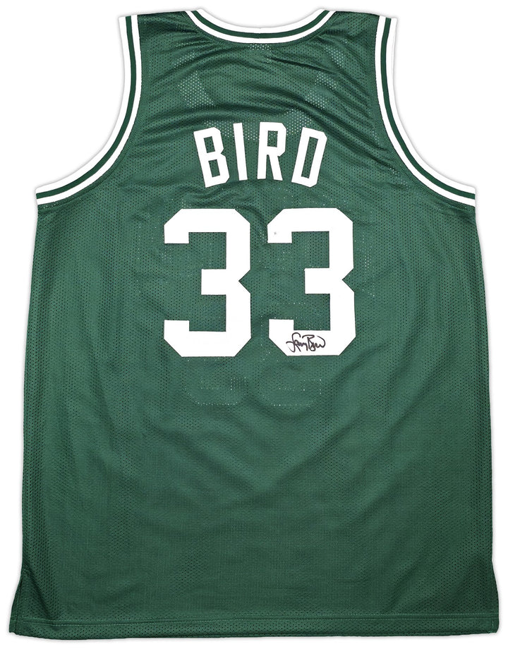 Boston Celtics Larry Bird Autographed Green Jersey PSA/DNA ITP