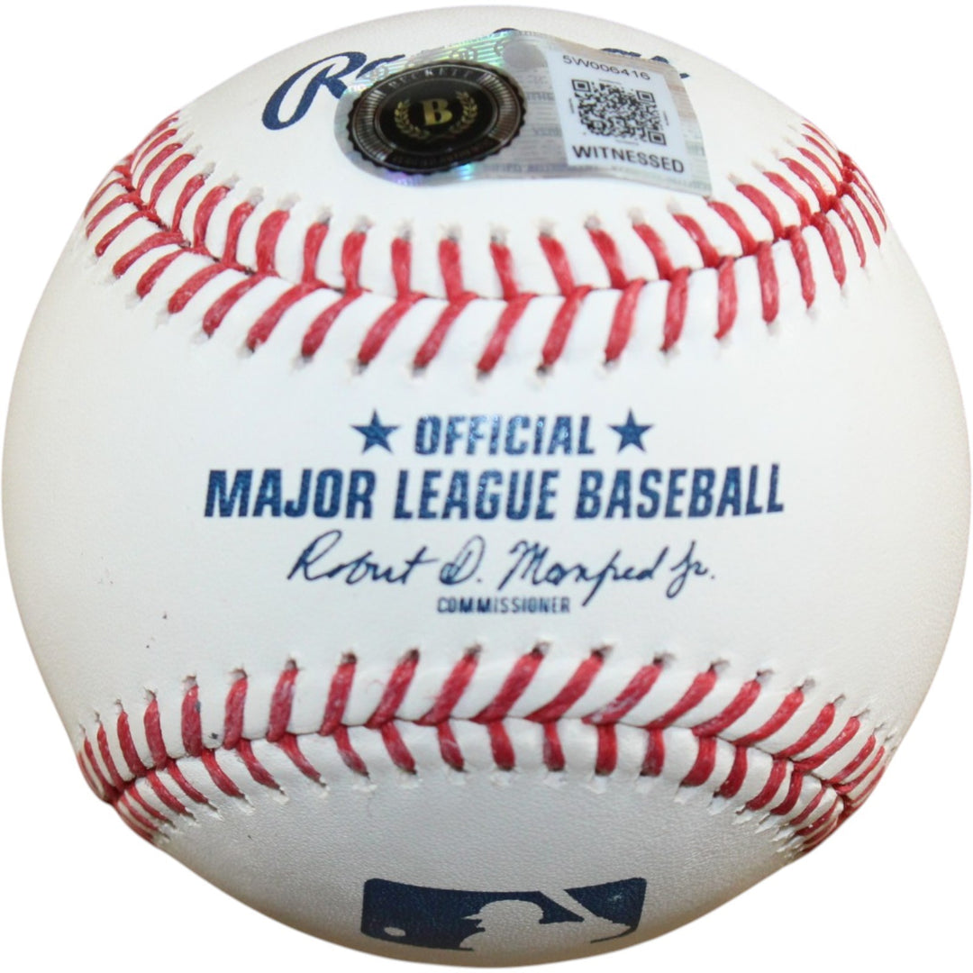 Mariano Rivera Autographed New York Yankees OML Baseball Sandman Beckett W 58238