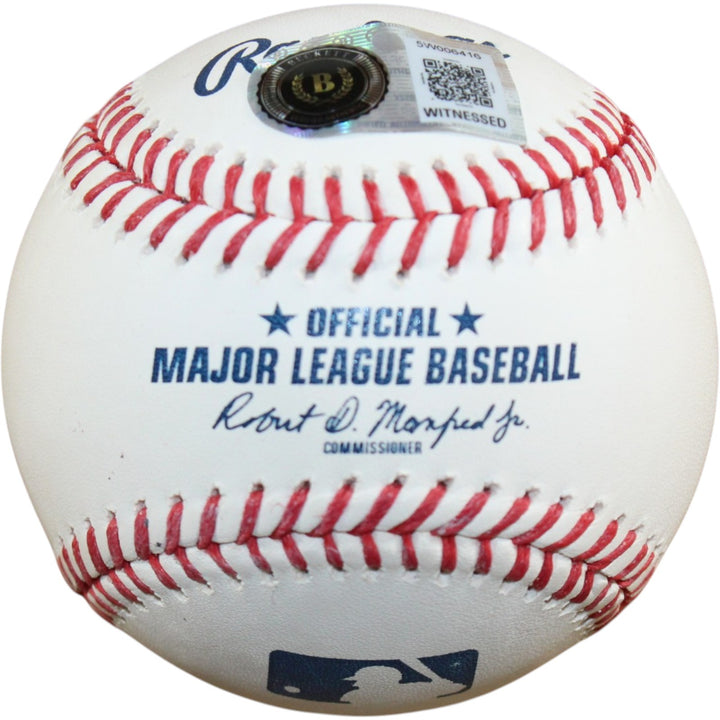 Mariano Rivera Autographed New York Yankees OML Baseball Sandman Beckett W 58238