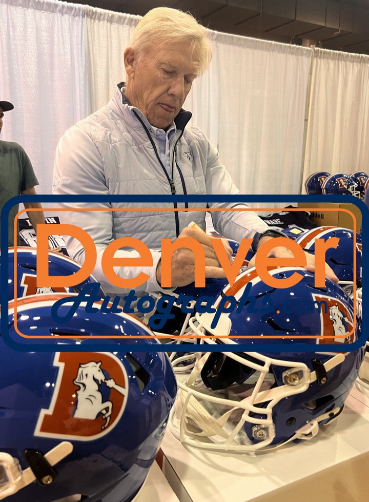 John Elway Autographed Denver Broncos SpeedFlex Helmet Beckett Witness 55375