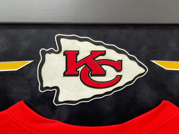 Travis Kelce Autographed Kansas City Chiefs Jersey Framed BAS COA Signed Red