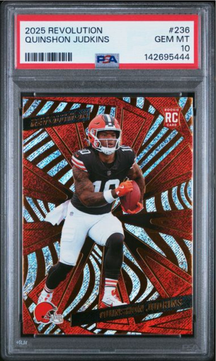 Graded 2025 Panini Revolution Quinshon Judkins #236 Rookie RC Card PSA 10 Mint
