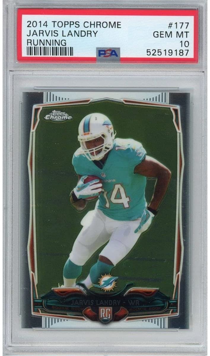 Graded 2014 Topps Chrome JARVIS LANDRY #177 Running Rookie Card PSA 10 Mint
