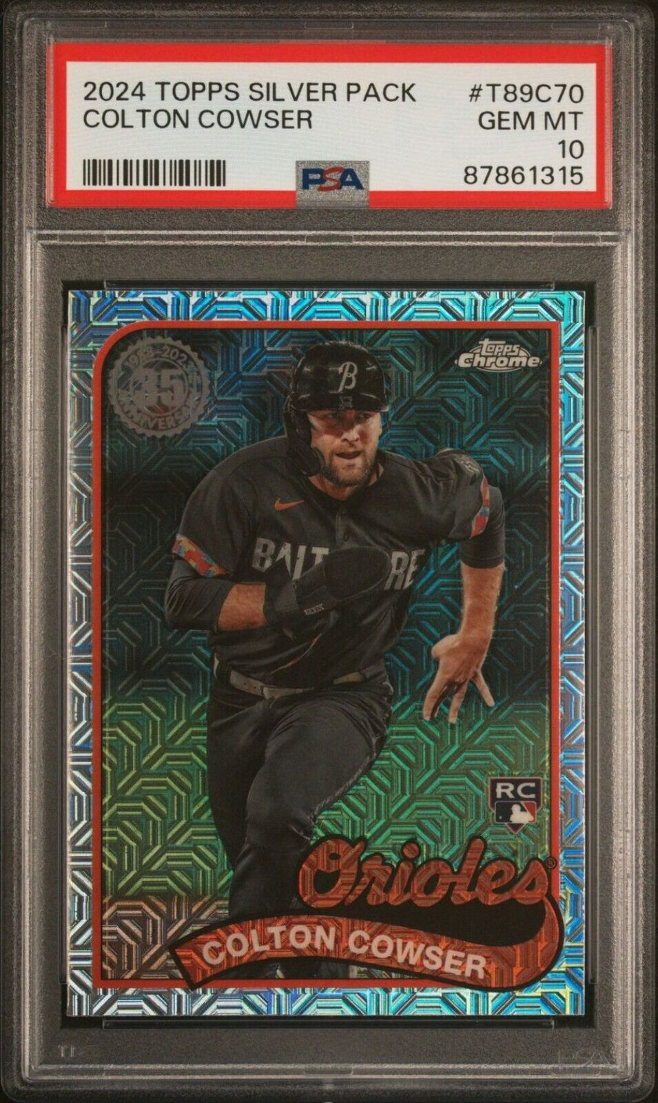 Graded 2024 Topps Silver Pack Colton Cowser #T89C70 Rookie Baseball Card PSA 10