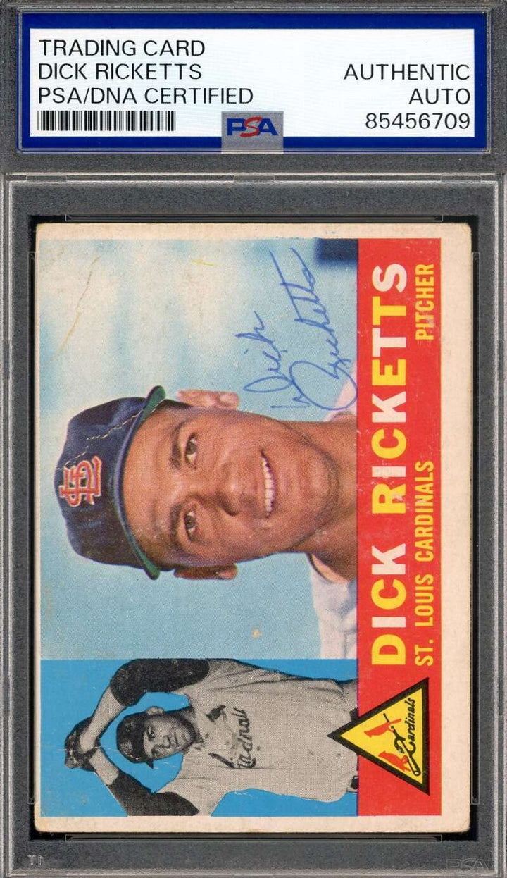 Dick Ricketts PSA DNA Vintage Signed 1960 Topps Autograph
