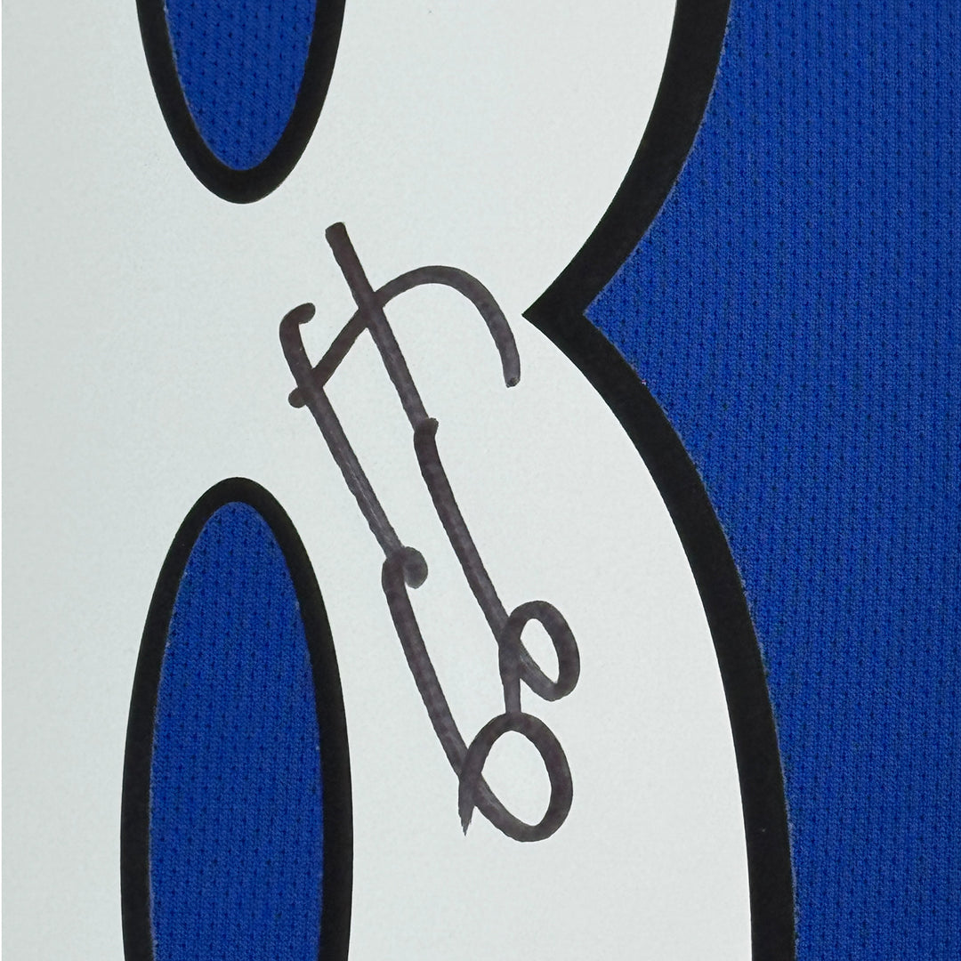 Framed Autographed/Signed Frank Lampard 35x39 Chelsea FC Blue Jersey Beckett COA