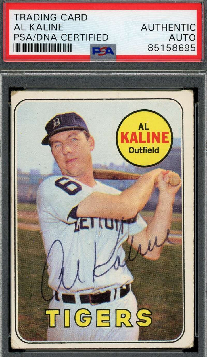 Al Kaline PSA DNA Coa Signed 1969 Topps Autograph