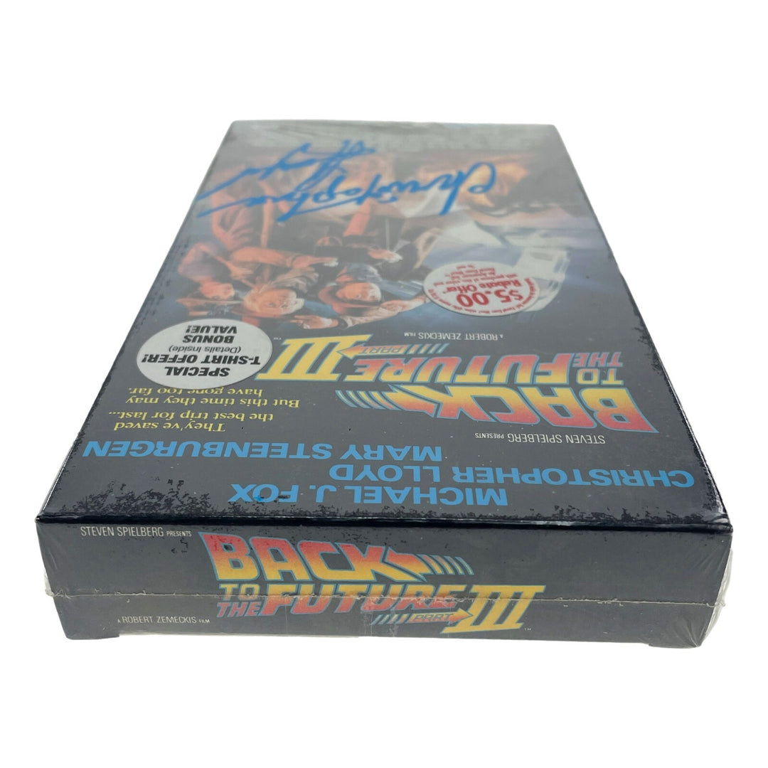 Christopher Lloyd Autographed SEALED Back to Future III VHS Tape 1990 JSA COA