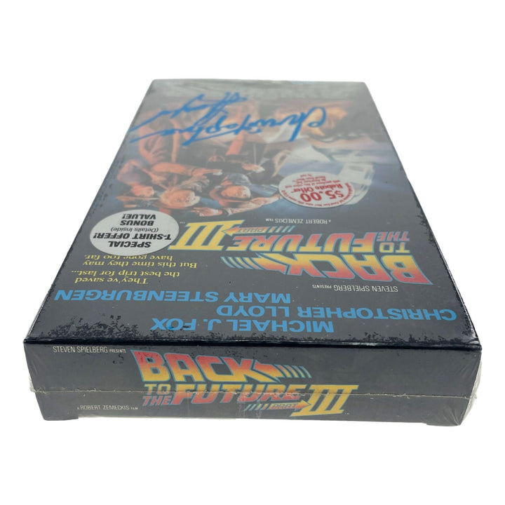 Christopher Lloyd Autographed SEALED Back to Future III VHS Tape 1990 JSA COA