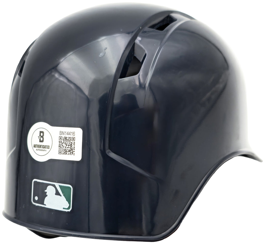 Julio Rodriguez Signed Seattle Mariners Blue Mini Helmet Beckett