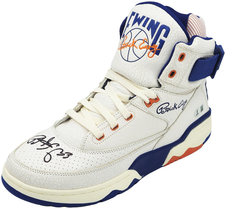 Patrick Ewing Auto White Athletics 33 HI Vintage Shoe Knicks Size 13 W/ Box BAS