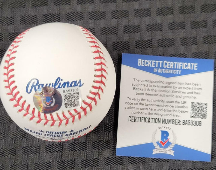 Kenny Landreaux "1976 1st Rd Pick" signed MLB Baseball Angels ~ Beckett BAS COA