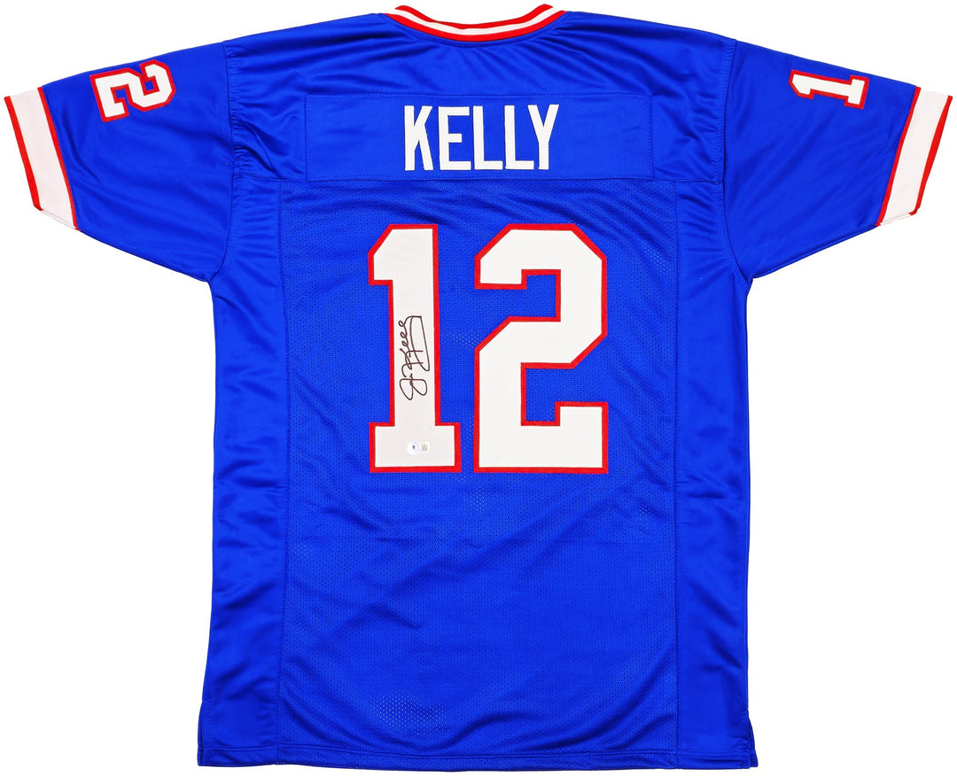 Buffalo Bills Jim Kelly Signed Blue Jersey Beckett Witness