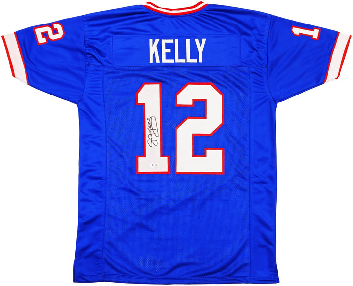 Buffalo Bills Jim Kelly Signed Blue Jersey Beckett Witness