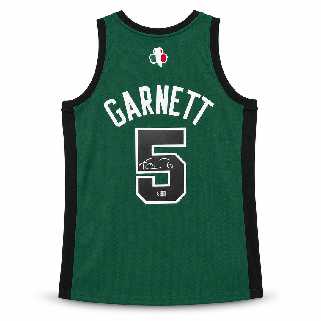Celtics Kevin Garnett Signed Green Mitchell & Ness Jersey Size XXL BAS Witness