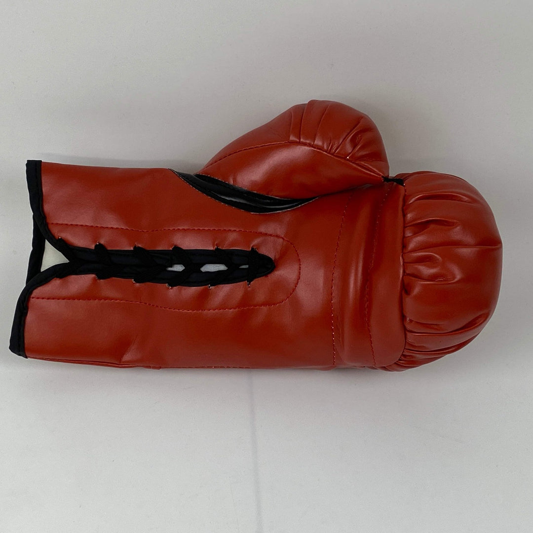 Autographed/Signed MIKE TYSON Red Everlast Boxing Glove Athlete Hologram COA
