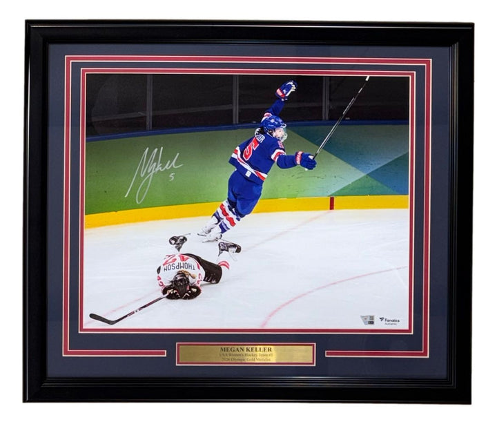 Megan Keller Signed Framed 16x20 USA Hockey 2026 Olympic Gold Photo Fanatics