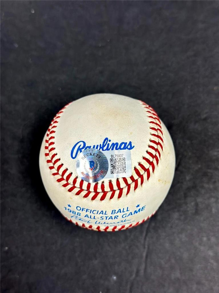 Orel Hershiser signed "3x All Star" original 1988 ASG Baseball auto Beckett BAS