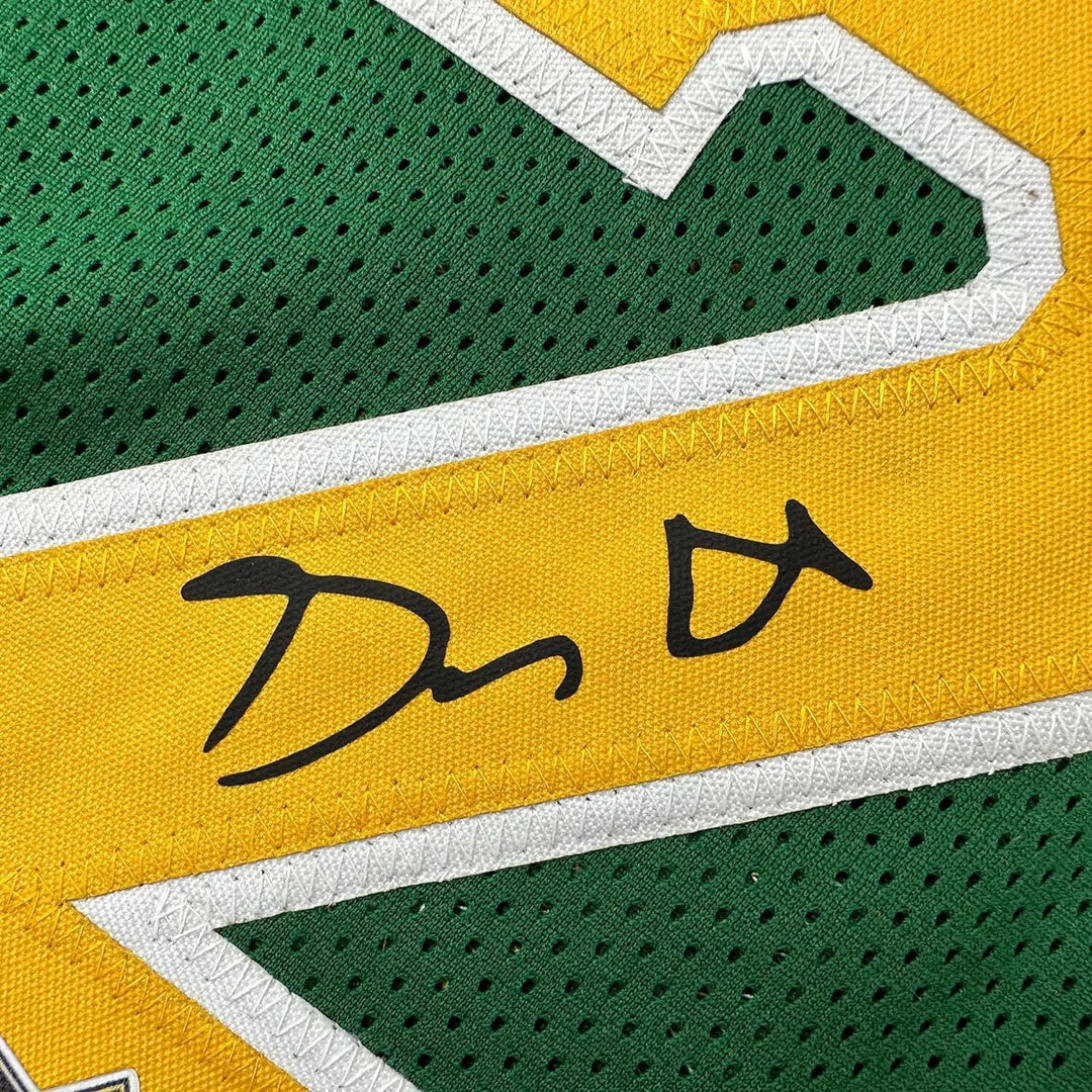 Framed Facsimile Autographed Gary Payton 33x42 Green Reprint Laser Auto Jersey