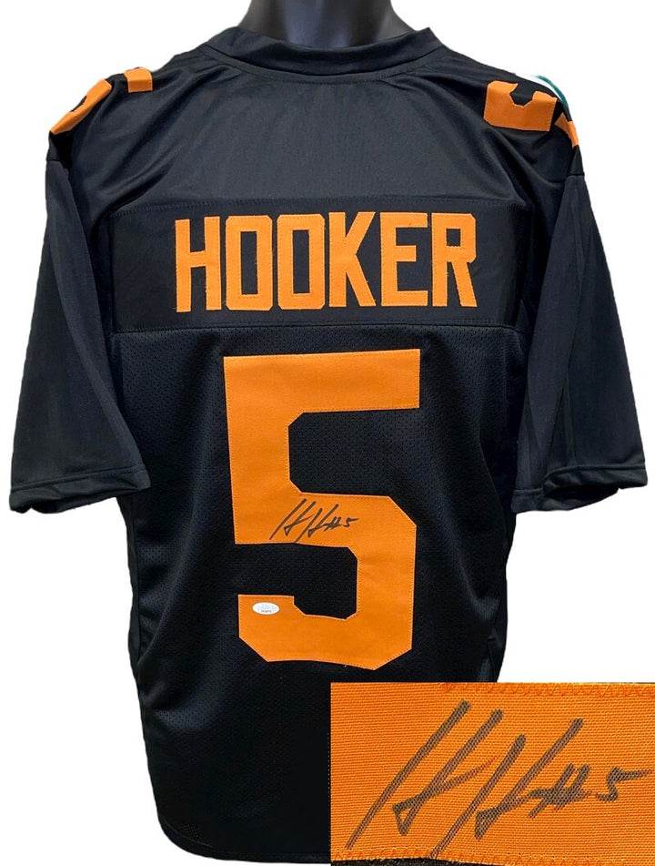 Hendon Hooker signed Tennessee Black Custom College Jersey- JSA Signature Debut