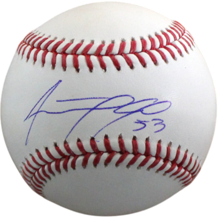 Adolis Garcia Autographed Texas Rangers OML Baseball Fanatics 54463