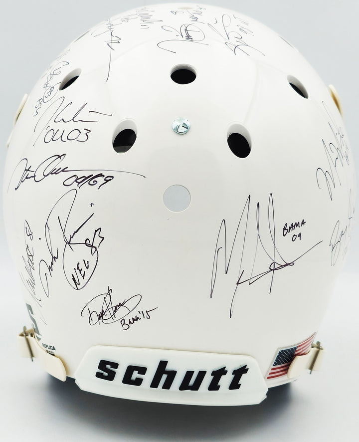 CFB Heisman Winners Signed Shutt Auth FS Helmet 24 Sigs Barry Sanders Steiner