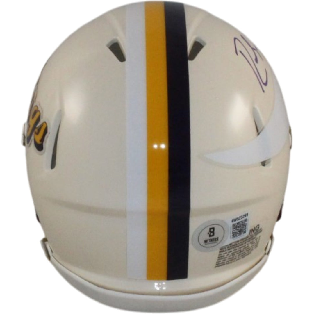Randy Moss Autographed Minnesota Vikings Retro Mini Helmet Beckett 56311
