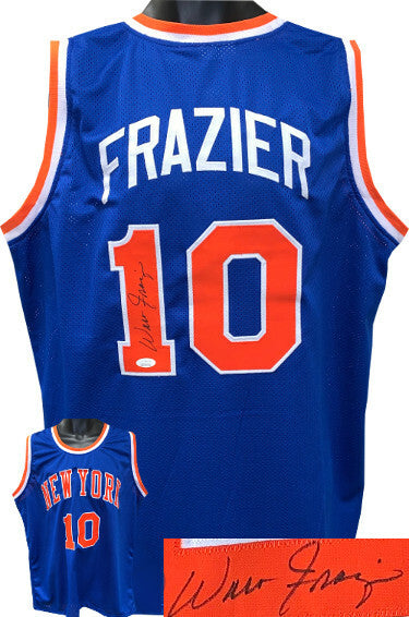 Walt Frazier signed New York TB Custom Stitched Pro Basketball Jersey XL - JSA