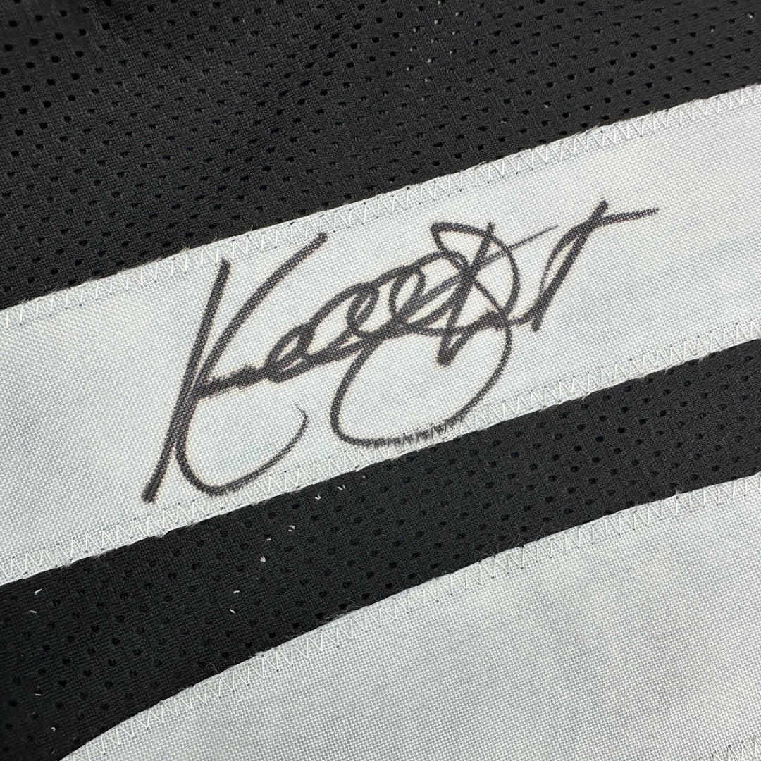 Autographed/Signed Kordell Stewart Pittsburgh Black Jersey Beckett BAS COA