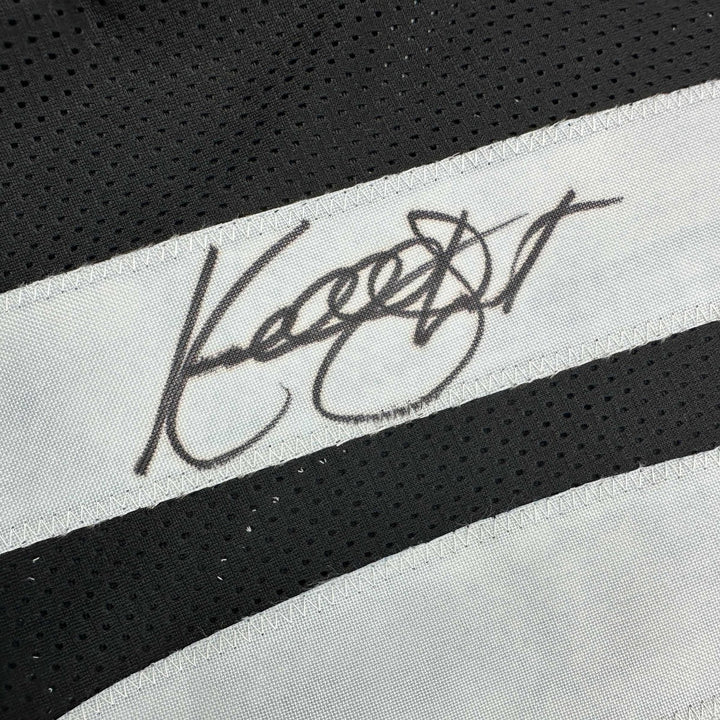 Autographed/Signed Kordell Stewart Pittsburgh Black Jersey Beckett BAS COA