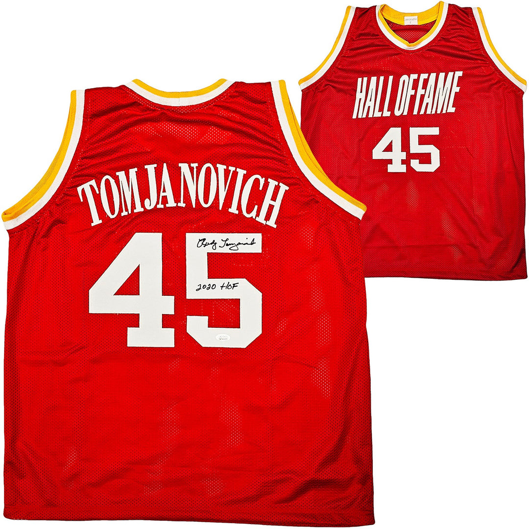 Houston Rockets Rudy Tomjanovich Autographed Signed Red Jersey "2020 HOF" JSA