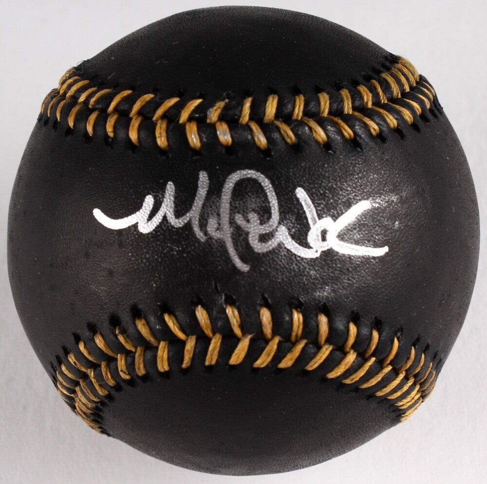 MICHAEL WACHA SIGNED BLACK LEATHER MLB BASEBALL w/ SILVER PAINT PEN PSA/DNA COA
