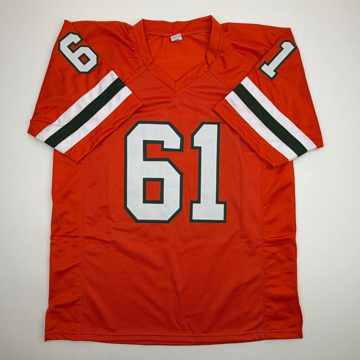 Autographed/Signed Francis Mauigoa Miami Orange College Jersey JSA COA