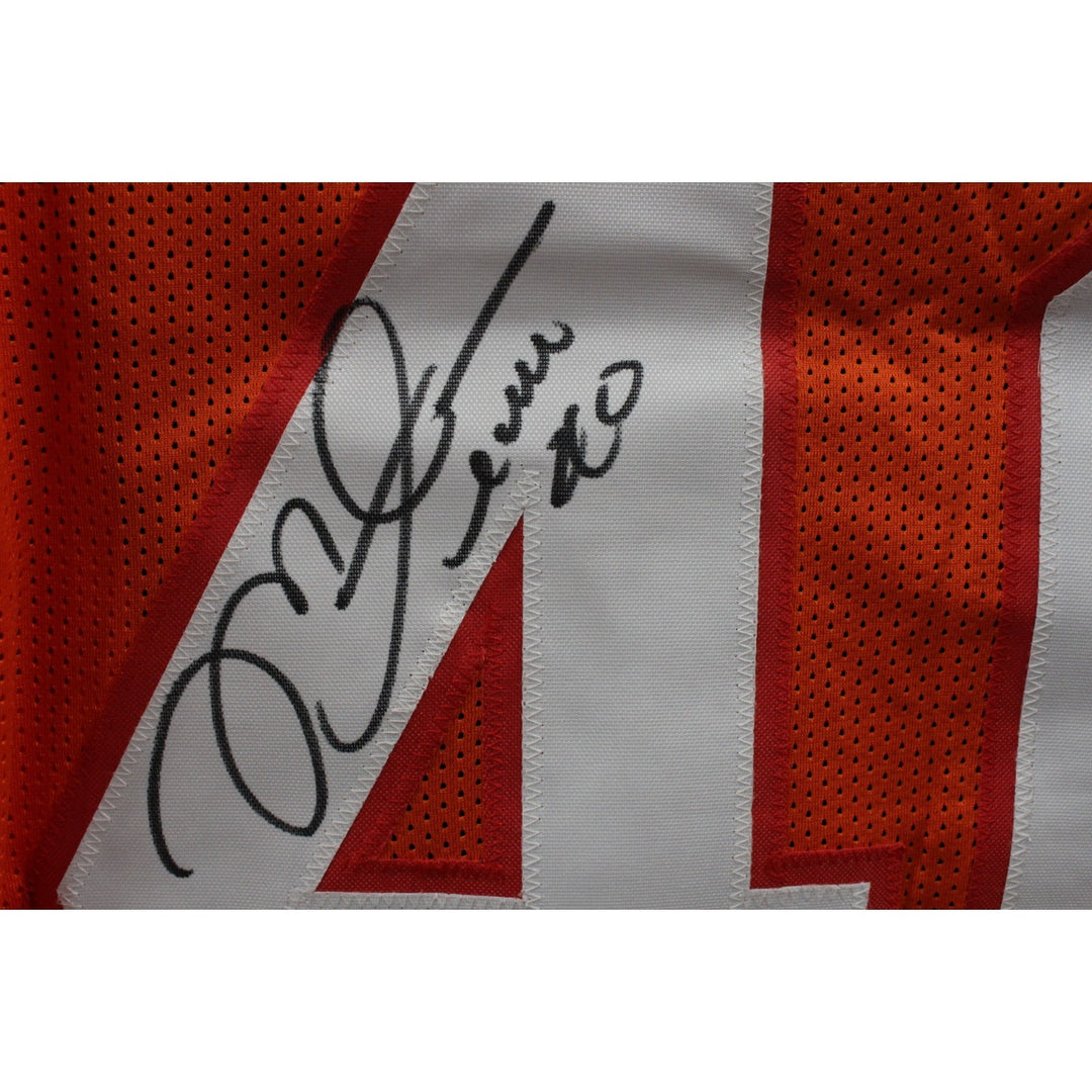 Mike Alstott Autographed Pro Style XL Orange TB Jersey Beckett Witness 50184